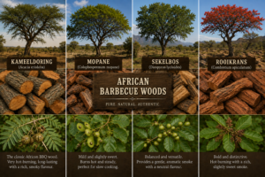 African Barbecue Wood: Kameeldoring, Rooikrans, Mopane